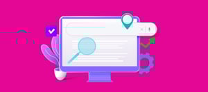 Tela de computador que mostra pesquisas na web