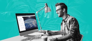 Homem usando o CMS HubSpot em sua estratégia de Inbound Marketing - Tropical Hub