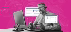 Profissional atendendo clientes online com ferramentas digitais, representando os desafios do atendimento ao cliente na era digital.