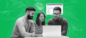 Profissionais de vendas e pós-vendas analisando a sincronização de serviços - HubSpot Tropical Hub