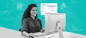 Profissional de vendas analisando as opções de Script de vendas da HubSpot