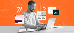 CRM Agêntico conectando agentes de IA, dados e automação em uma operação integrada.