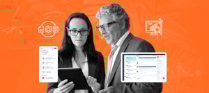 Representação institucional de arquitetura digital conectando CRM, dados, automação e IA para escala previsível