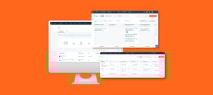 Telas de dashboards do CRM HubSpot