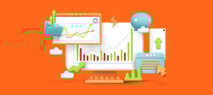 Tela com relatórios customizados no CRM HubSpot