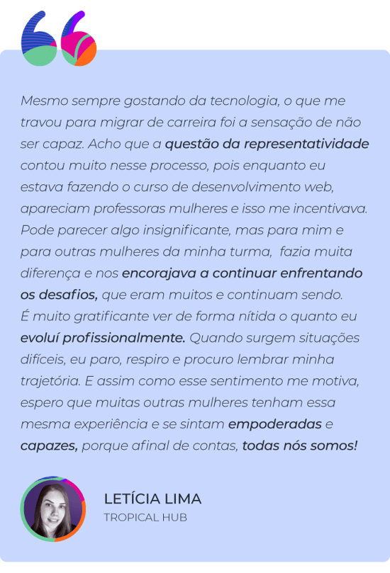 Depoimento de transição de carreira