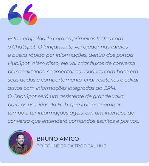 Depoimento Bruno Amico sobre ChatSpot
