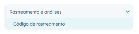 Código de rastreamento