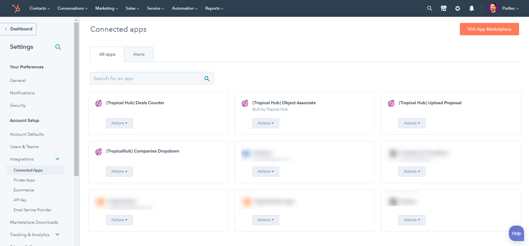 app.hubspot.com1641247029378Integrations Home